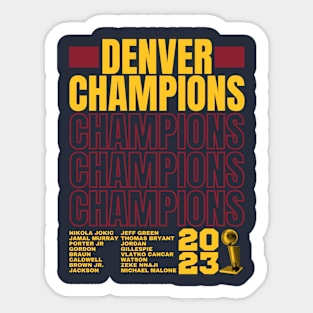 Denver Nuggets Champions 2023 Sticker